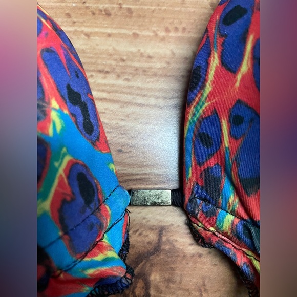 Colorful Animal Print Bikini Top - Picture 3 of 6